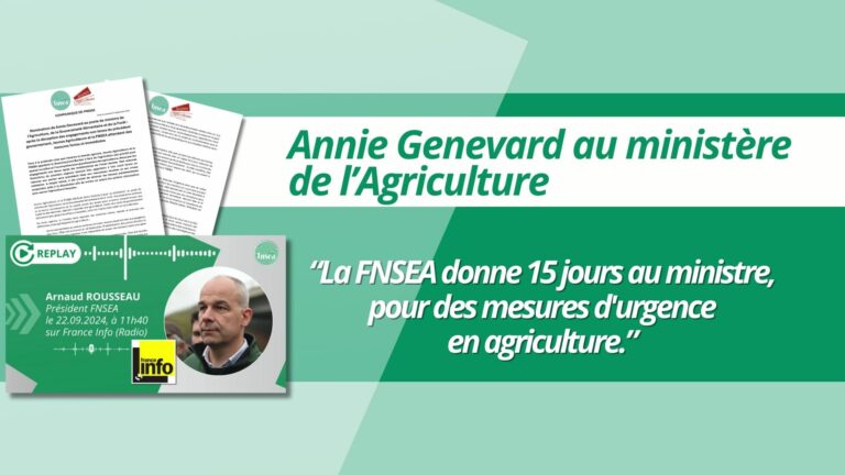 La FNSEA donne 15 jours au ministre de l’agriculture pour des mesures d’urgence