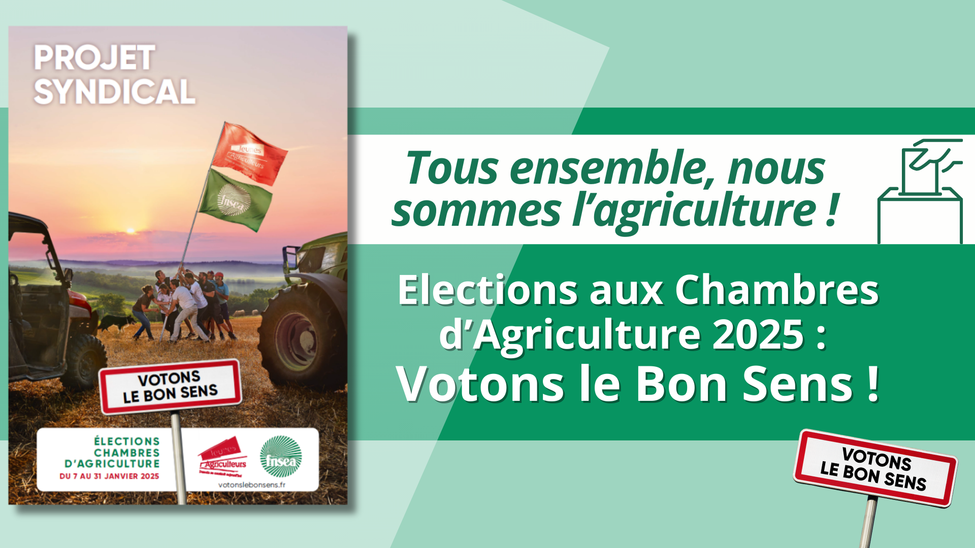 Élections 2025 aux chambres d’agriculture : Votons le bon sens !